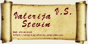 Valerija Stevin vizit kartica